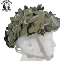 Tactical 3D Camo Net Airsoft Helmet Cover Laser Cut Nylon Drawstring Helmet Scrim CS Wargame Paintball Paratrooper Hunting