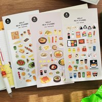 Korea Suatelier Food Trip Sticker Journal Deco Scrapbooking Bread Coffee Dessert Cutting Stickers for Creative Crafting
