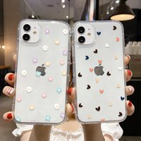 Liebe Herz Handyhülle für iPhone 11 15 14 Pro Max 13 12 XR 13 Mini 14promax 13promax 15promax Silikon Clear Funda Clear Covers