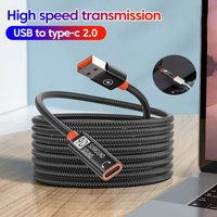 USB2.0 to Type C Extension Cable For Digital Type C Headphone Fast Charging Data Transfer USB3.0 Male to USB 2.0 Female Extender