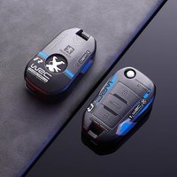 TPU Car Flip Folding Remote Key Fob Cover Case Protector Holder Shell For Peugeot 208 2008 301 308 3008 RCZ 508 408 2008 307
