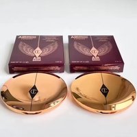 Luxury CT Gold Wing Facial Setting Powder Delicate Texture Naturally Flawless Cosmetics Moisturize Makeup Setting Spray Lipstick