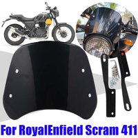 For Royal Enfield Scram 411 Himalayan 650 BS6 Scrambler 650 Accessories Retro Windscreen Windshield Wind Screen Deflector Cover