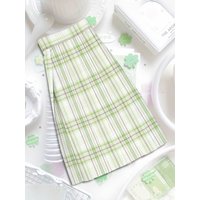 Sweet Kawaii Plaid Pleated Skirt Women Japanese Cute High Waist Slim A-Line Skirt Harajuku Fashion Preppy Style Mini Skirt New