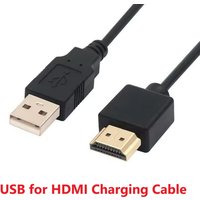 USB Power Cable To HDMI-Compatible Male to Male Charger Cords Splitter Adapter USB 2.0 To HDMI Charging Cable For Smart Device
