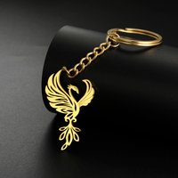 Phoenix-Anhänger-Schlüsselanhänger aus Edelstahl, klassischer mythischer Vogel, Wächter-Totem, fallender Schlüsselanhänger, Herren- und Damenschmuck,