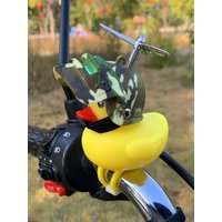 AliExpress NONE Cute Duck Bike Bell with Propeller Helmet Bicycle Horn Dashboard Ornament Motorcycle Bike Rubber Duck Car Dashboard Decoration