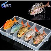 1pc/5pcs Fishing Lures SwimPanfish Multi Jointed Panfish Bluegill Swimbaits Hard Topwater Bass Lures Crank Fresh water Saltwater