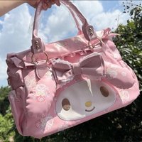 Sweet Cartoon Print Large Capaci Tote Bag Lolita Kawaii Student Commuter Handbag Waterproof Versatile PU Backpack Girl's Gift
