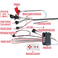 12V 24V DIY Self-Made High-Power Children Electric Ride on Baby Car Switch Remote Control Controller Swing Wires Harness Kit Set