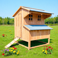 Custom SDC046 Durable Luxury Modern Outdoor Wooden Chicken Coop Pet House Easy Clean Waterproof Roof All Seasons