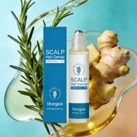 Hoegoa Rosemary Hair Growth Serum Roll on Strengthening Hair Thicker Dense Scalp Treatment Ginger Oil Anti Hair Loss Serum 25ml