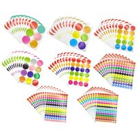 6mm 8mm 10mm 20mm Round Spot Circles Sealing Stiker Paper Labels Coloured Dot Stickers Adhesive Package Label Party Decoration