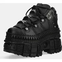 2025 Rock Locomotive petite plate-forme gothique en cuir rétro métal haut de gamme tir de rue hommes et femmes mêmes chaussures simples 10 cm