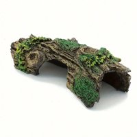 Lifelike Aquarium Cave Ornament with Greenery Design Creates a Comfortable Hiding Spot for Aquatic Animals Enhances decor