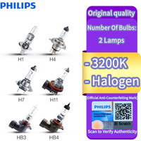 Philips Original H1 H4 H3 H7 H11 hb3 H8 Standard Headlight 12V 55W 3200K Brightening Hi/lo Beam Fog Lamp Car Halogen Bulb OEM