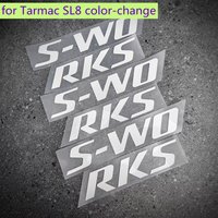 AliExpress NONE Road Bicycle Frame Sticker Tarmac SL8 seatpost front fork top tube down tube Decals for MTB Bike cycling decoration color change