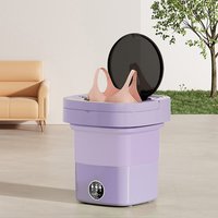 10 L Folding Washing Machine IPX4 Waterproof Mini Small Washer Laundry Cleaning Washer for Apartment Laundry Camping RV Travel