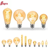 1-10pcs E27 E14 LED Bulb AC 220V Vintage Spiral LED Filament Light Bulb C35 A60 T45 ST64 T185 T225 G45 G80 G95 4W Edison Lamp