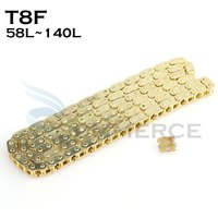 58/88/108/128/136/140 T8F Motorcycle Chain Golden Chain with Spare Master Link for 47cc 49cc Mini Dirt Bike Quad ATV Pocket Bike