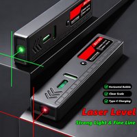 Niveau laser professionnel à faisceau vert, outil de nivellement haute précision avec base magnétique puissante et ligne croisée, niveleur portable