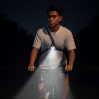 AliExpress LIXADA LED Chest Front Multi-Lamp Red Warning USB Rechargeable Night Running Light Triangle Reflective Strap Back Light Backpack Light