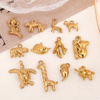 3Pcs Turtle/Horse/Sea Seal Charm Stainless Steel Wild Animal Pendant DIY Craft Earring Bracelet Necklace Jewelry Making Supplies