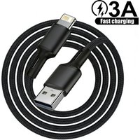 3A USB Original Fast Charging Cord for Iphone 14 13 12 11 Pro Max XS X XR 7 8 6 Plus SE Nylon Braided Charger Cord
