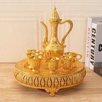 Ensemble de verres à vin blanc européens créatifs, ensemble de vin pour la maison, petit verre à vin, carafe à vin en métal, distributeur de vin, carafe à vin russe haut de gamme