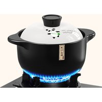 2.5L Stew Pot Casserole Ceramic Saucepan High Temperature Resistant Cooking Pan Gas Electric Stove Cooker for Kitchen Crock Pots