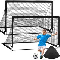 Soccer Goals for Backyard Set 2pcs Portable Training Football Net Indoor and Outdoor Children’s Football Match Door Frame