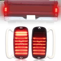 2Pcs For 1960-1966 Chevrolet C10 C20 C30 K10 K20 Pickup Truck GMC 1000 1500 2500 Rear DRL Tail Light Brake Light Reflector W/LED