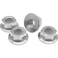 AliExpress NONE Titanium Hex Flange Nuts For Bicycle Motorcycle M5 M6 M7 M8 M10 M12 M14 M16 M18 M20