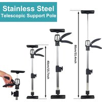 Stainless Steel Telescopic Support Rod Adjustable Three-hand Support System Anti-slip Installation Lifting Support Tool Frame