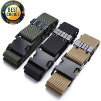New 125cm S Tactical Belt Pants Belts Accessories Adjustable Outdoor Survival Canvas Training Hunting Camping Sport Waist Belt
