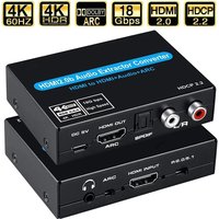 4K 60Hz HDMI2.0 audio extractor Support 5.1Ch HDMI2.0b HD-MI to HDMIAudio ARC Switch with audio toslink stereo For Apple TV PS4