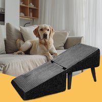 Foldable Dog Ramp for Bed & Car Non-Slip Pet Stairs Multifunctional Footrest Stool for Small Dogs Cats Vehicle Access