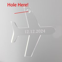 30Pcs Personalized Airplane Charms for Destination Wedding Invitation,Airplane Tags, Chocolate Tags,Party Decor, Baby Shower