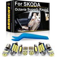 ABRIGHT Car Interior LED Light For SKODA Octavia Superb Rapid Yeti Roomster Kodiaq Karoq Citigo Accessories Canbus Error Free