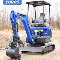 Cheap Price 1.6 Ton Mini Excavator Multifunction Hydraulic Mini Crawler Digger Fast Delivery Garden Compact Bagger Customized