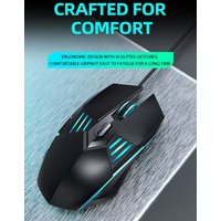 G560 Mouse Wired Gaming Computer Office Accessories Laptop Laser USB Cable Mouse RGB Backlight Wheel Ergonomic 3 DPI Adjustable