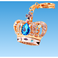 Sparkling crown-shaped rhinestone pendant keychain decoration