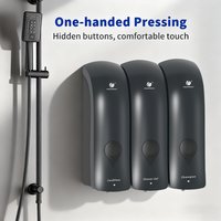 Wall Mounted No Drill Liquid Pump Shower Gel Dispenser Shampoo and Conditioner Holder for Bathroom Home Hotel Soap Dispenser
