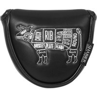 Black PU Leather Magnetic Closure BBQ Design Golf Mallet Putter Headcover Covers