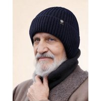 AliExpress WRELS Men Winter Knitted Hat Plush Warmth Peaked Cap Outdoor Earmuff Casual Fashion Faux Fur Lined Bomber Hats Cycling Ear Protection
