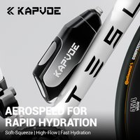 Kapvoe 600ml Bike Water Bottle Sports Outdoor MTB Road Cycling Extremely Fast Pneumatic Refill Kettle Food-grade Kettle