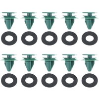 10Pcs Car Side Skirt Sill Moulding Trim Clips for Mazda CX-3 MX-5 CX7 D10E51SJ3 Green Plastics Auto Fastener