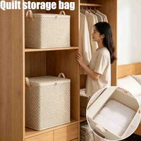 1PC Large Capacity Foldable Quilt Storage Bag Non-Woven Fabric Household Storage Organizer Dust-Proof Moving Storage Quilt Bag
