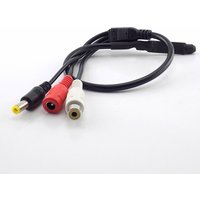 1/3/5pcs DC 12V Sound Monitor Audio Pickup Mini Audio Microphone RCA Power Cable for Cctv Security Camera DVR Video Surveillance