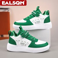Kinder PU-Leder Sneakers Lässige Basketballschuhe für Jungen Trendige Sporttrainer Atmungsaktive Rutschfeste Kinderschuhe